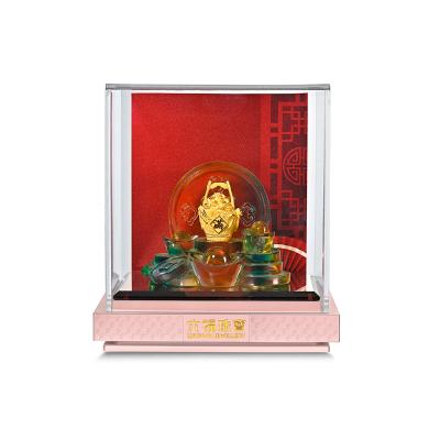 六福珠寶黃金擺件 - “金錢如意桶”999足金擺件