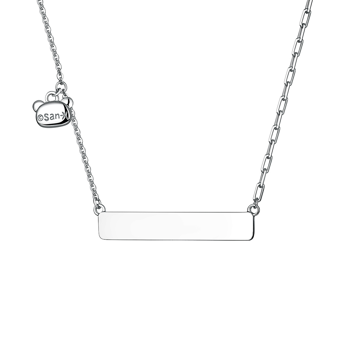 六福珠寶鉑金頸鏈 - "小熊祈願籤"950鉑金頸鏈