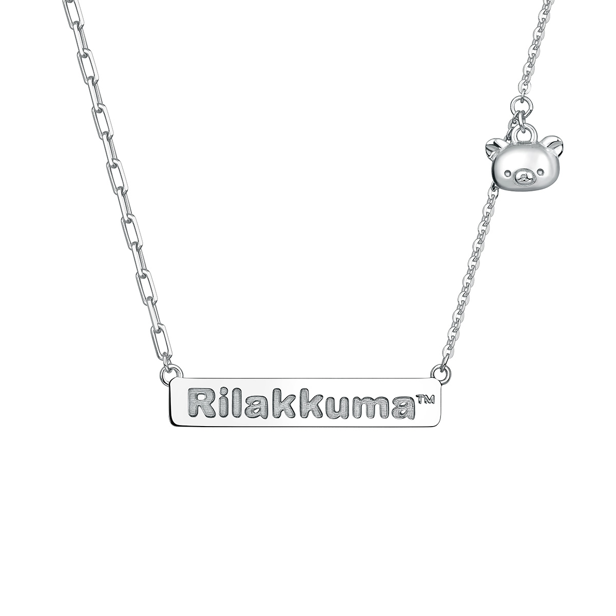 六福珠寶鉑金頸鏈 - "小熊祈願籤"950鉑金頸鏈