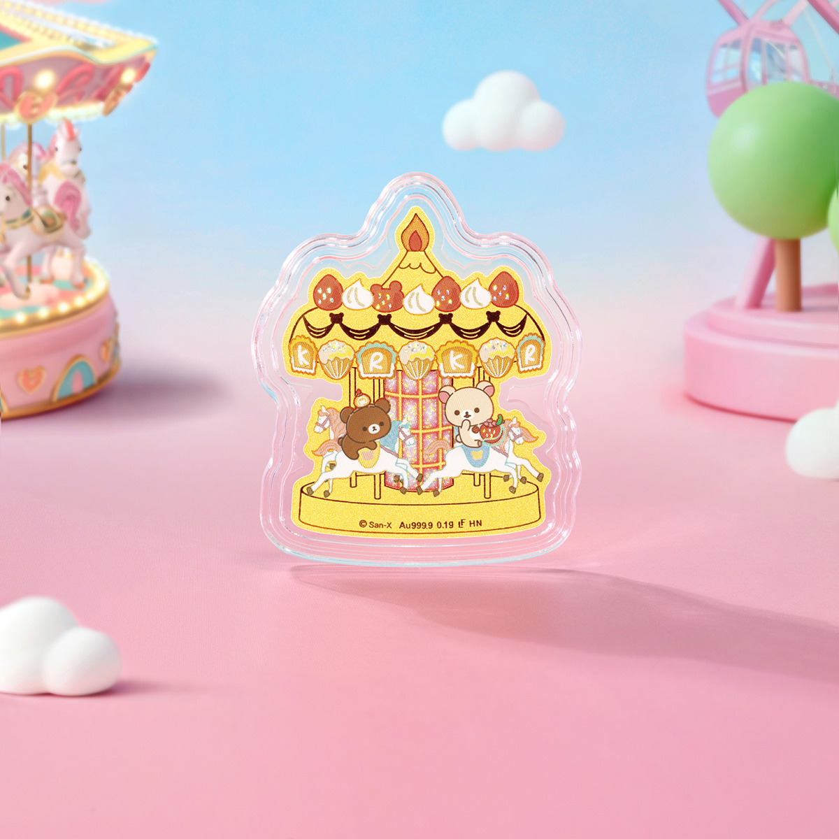 六福珠寶黃金工藝品 - "小熊遊樂園"999.9黃金工藝品