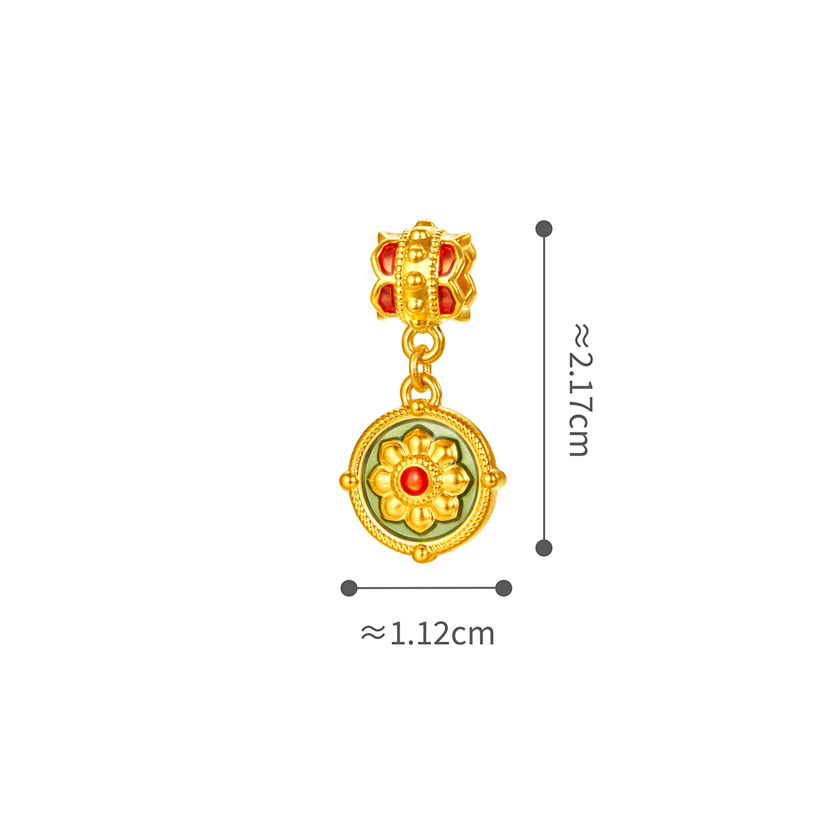 六福珠寶黃金串飾 - “富貴圓滿”999足金串飾連手繩