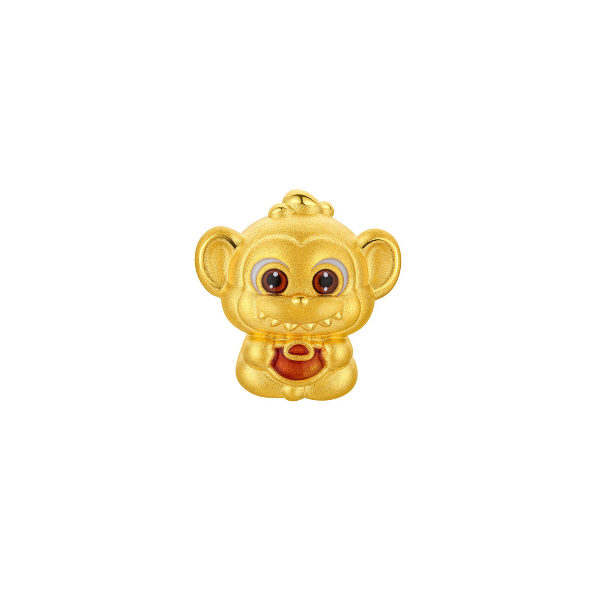 六福珠寶黃金串飾 - "奇趣萌牙-猴"十二生肖999足金串飾連手繩