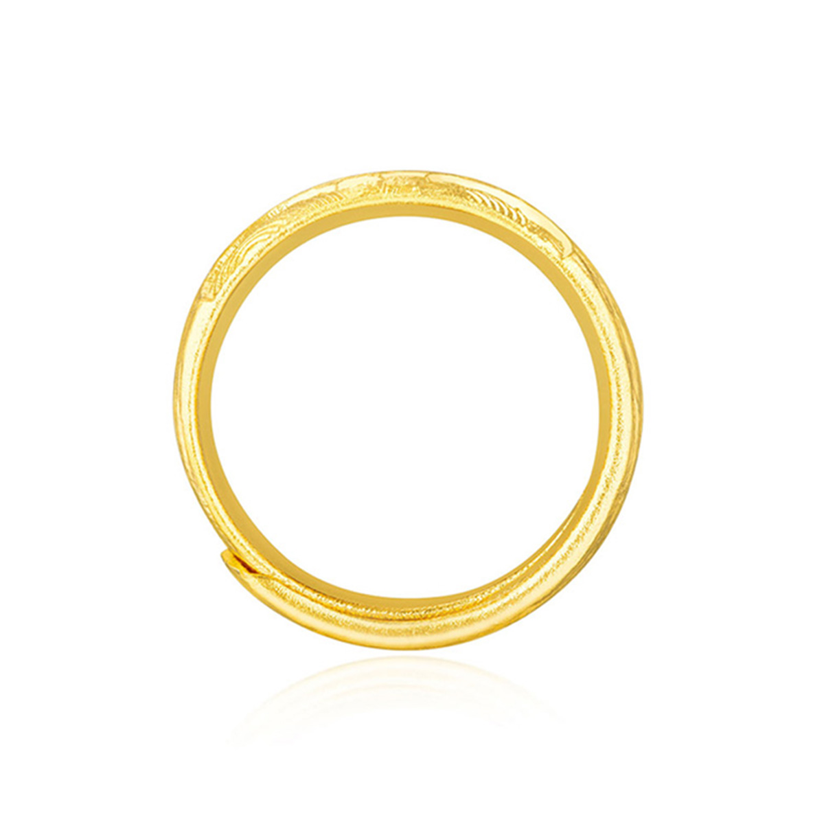 六福珠寶黃金對戒 - "歲月長青"999.9黃金對戒(女戒)