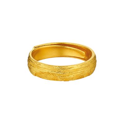 六福珠寶黃金對戒 - "歲月長青"999.9黃金對戒(女戒)