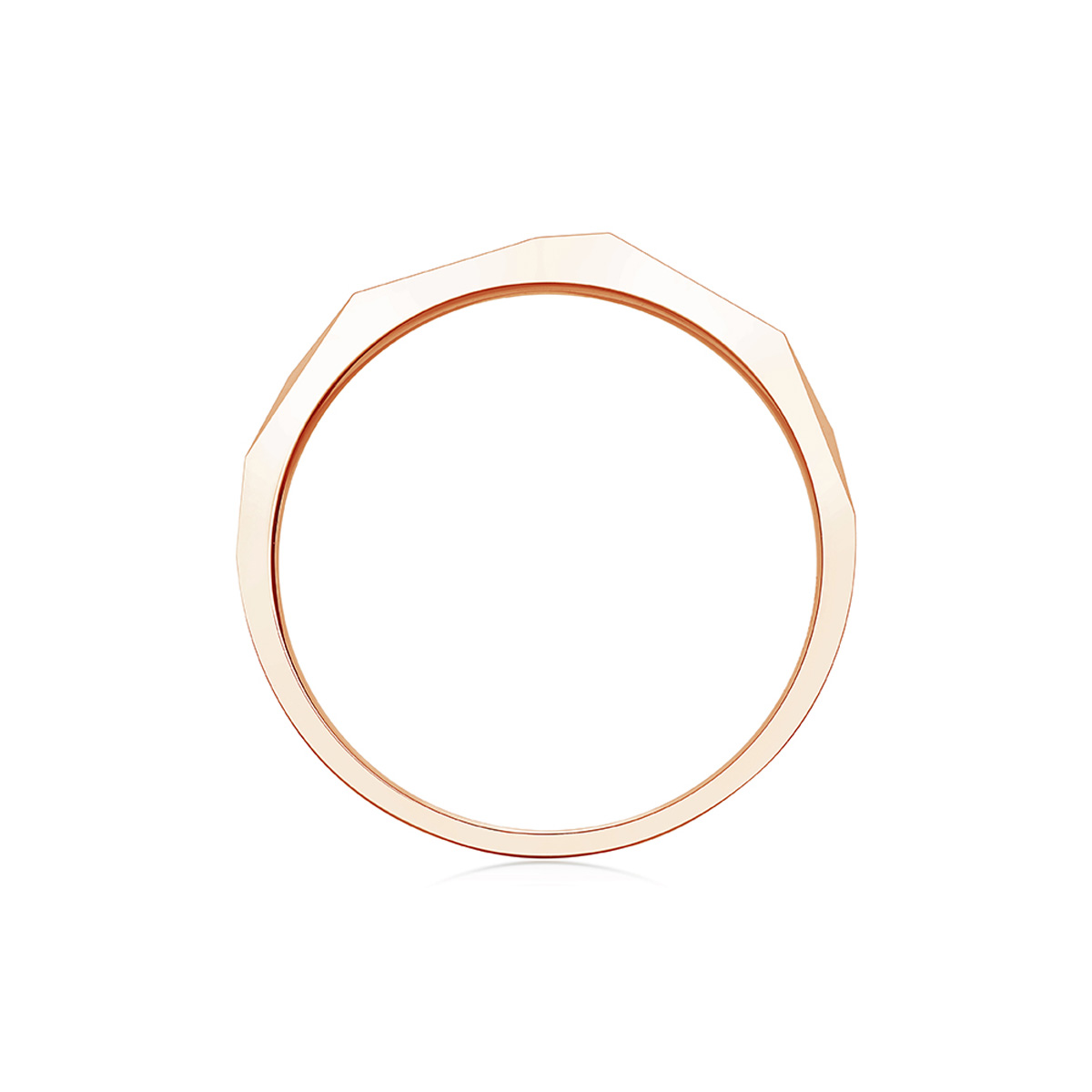 六福珠寶18K金對戒 - “愛之以恆”18K玫瑰金鑽石對戒(女戒)