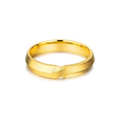 六福珠寶黃金對戒 - "相伴一生"999.9黃金情侶對戒(女戒)