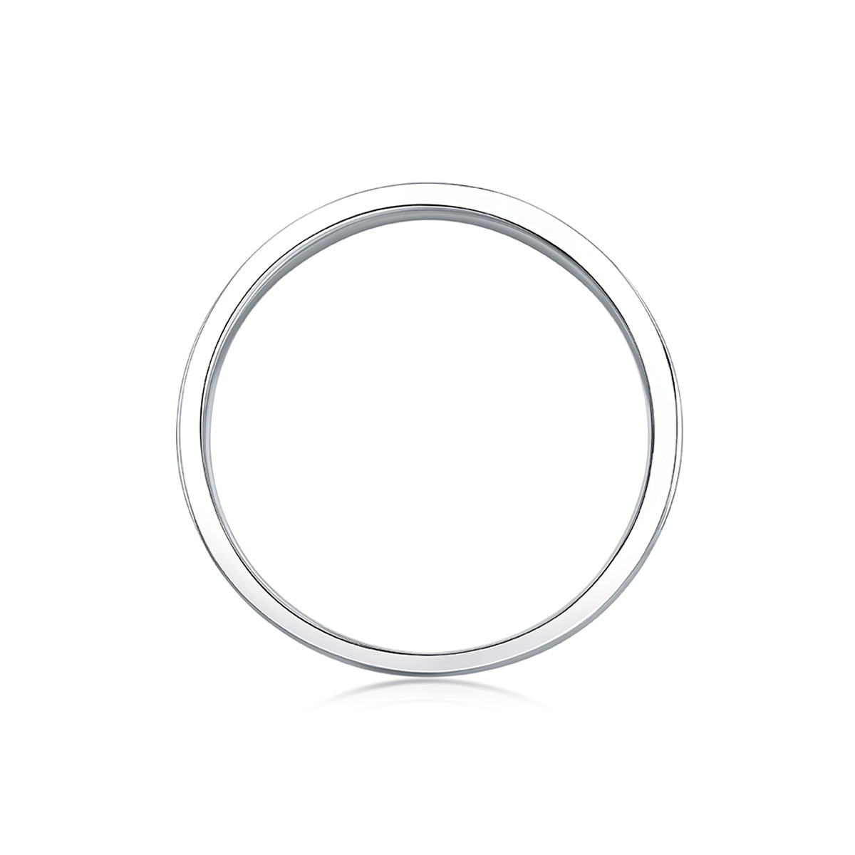 六福珠寶18K金對戒 - "幸福相契"18K金(白色)鑽石對戒(男戒)