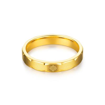 六福珠寶黃金對戒 - "百蓮好合"999.9黃金情侶對戒(女戒)