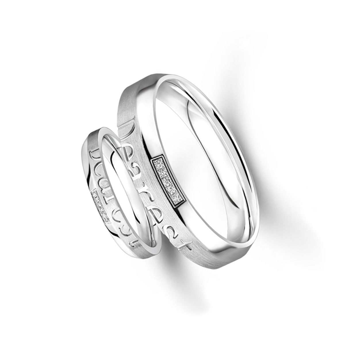 六福珠寶18K金對戒 - 【LISTING CLOSED】"十指緊扣-Dearest"18K金鑽石對戒(男戒)–多色選擇