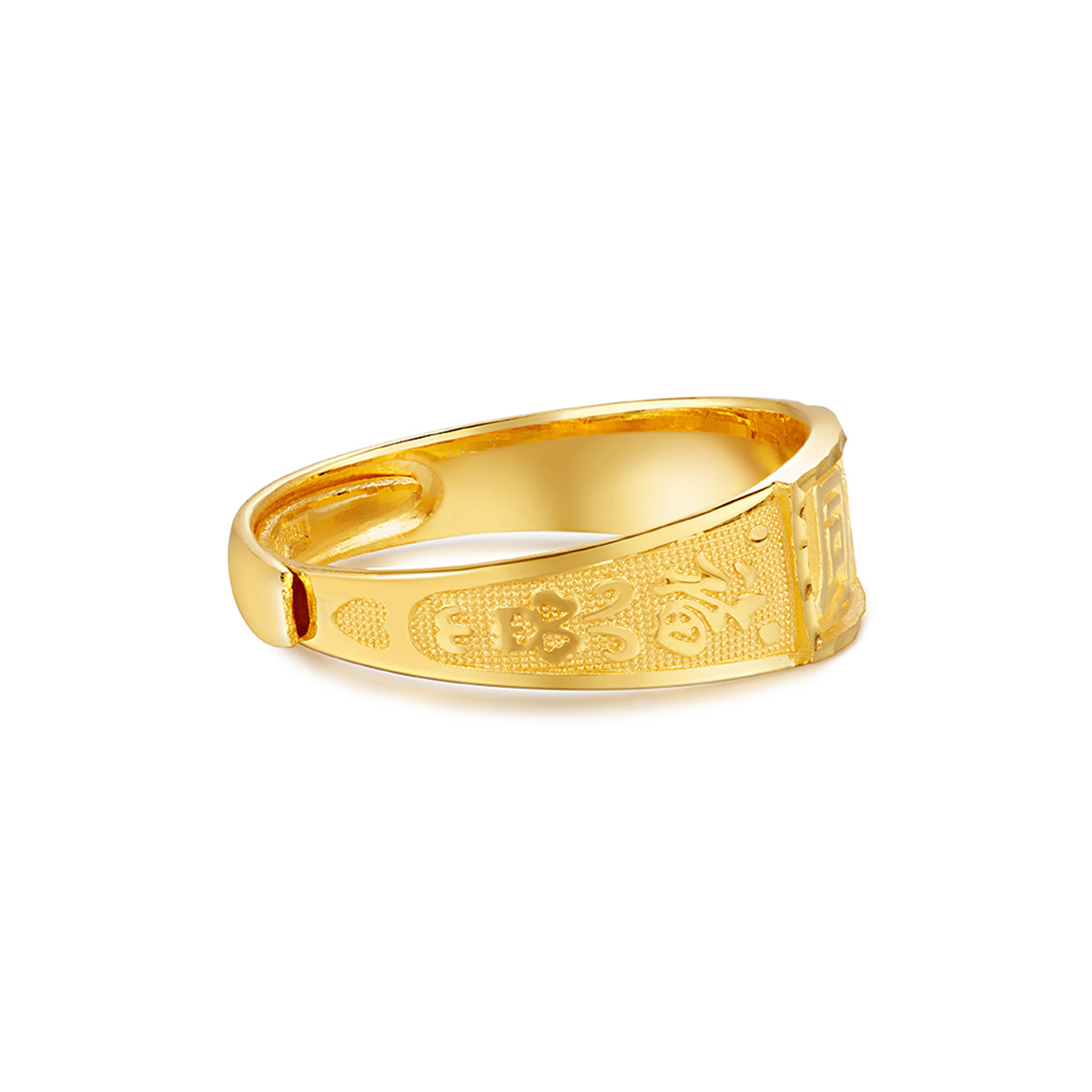 六福珠寶黃金對戒 - “同心”999.9黃金對戒（女款）