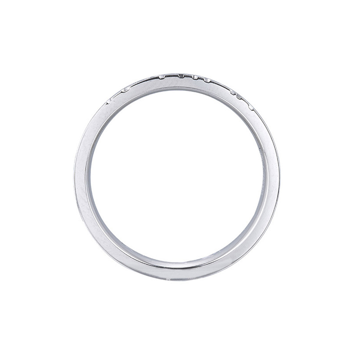 六福珠寶18K金對戒 - "十指緊扣-Dearest"18K金(白色)鑽石結婚對戒(女戒)