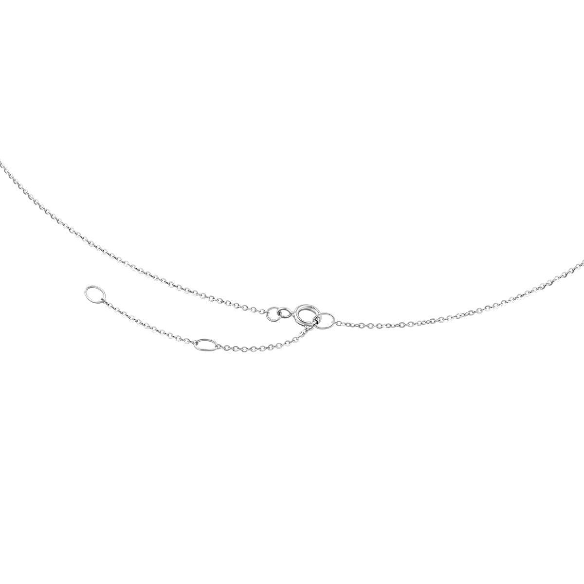 六福珠寶18K金頸鏈 - "圓"美‧夢18K金(白色)鑽石頸鏈