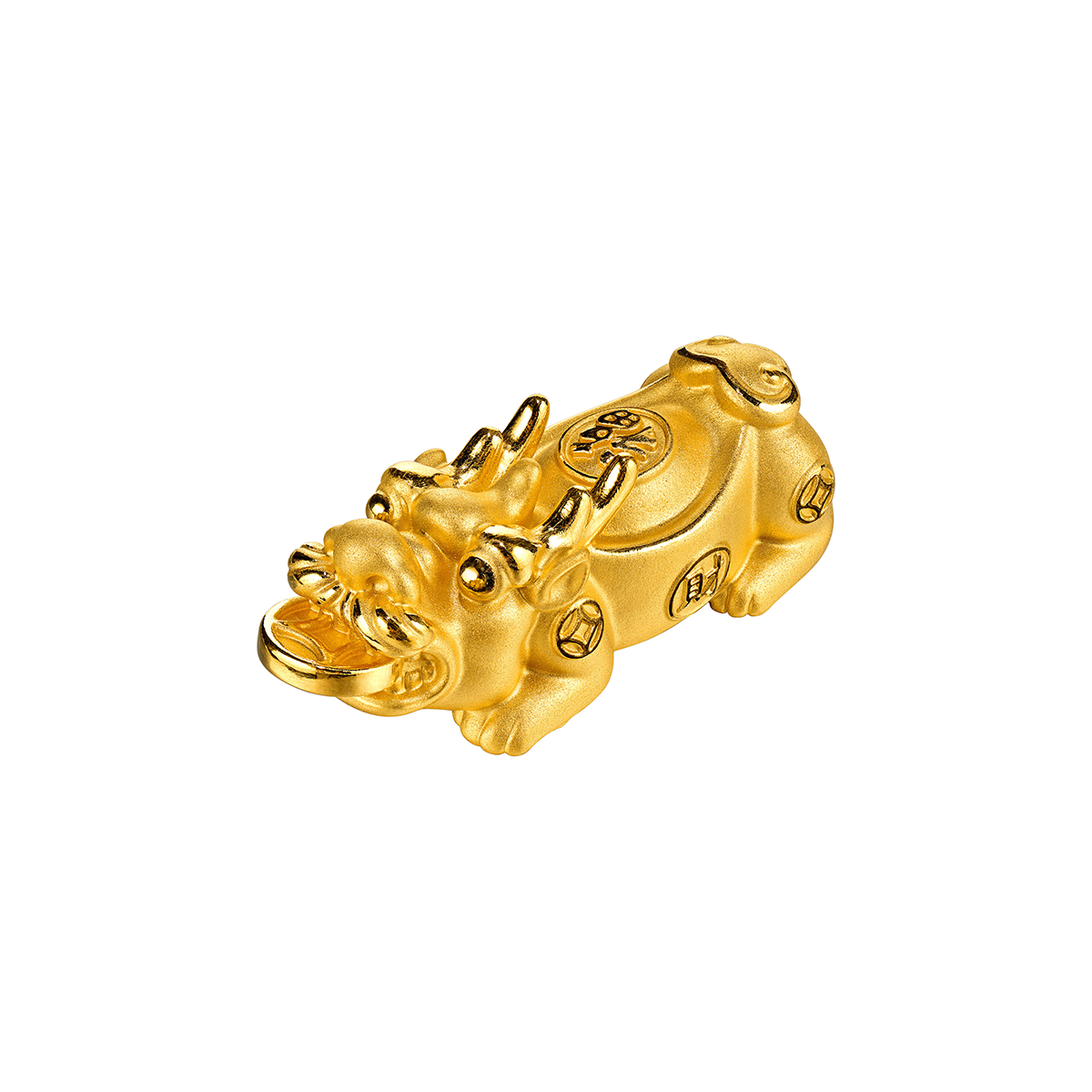 六福珠寶黃金擺件 - “金錢貔貅”999足金擺件