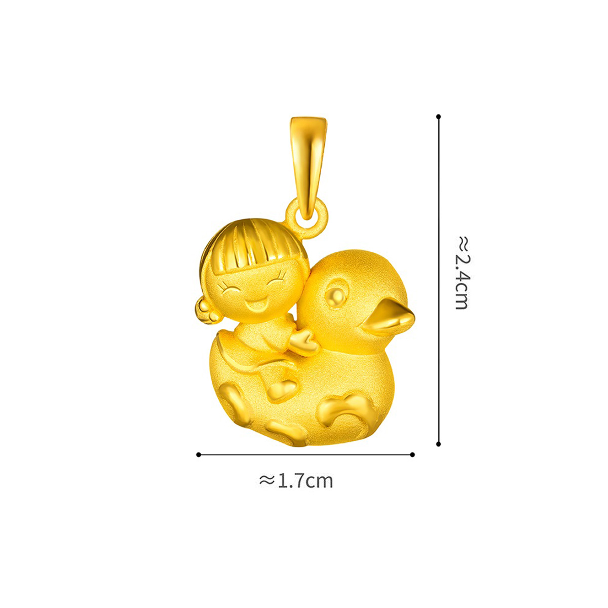 六福珠寶黃金吊墜 - "婷婷鴨仔"999足金吊墜