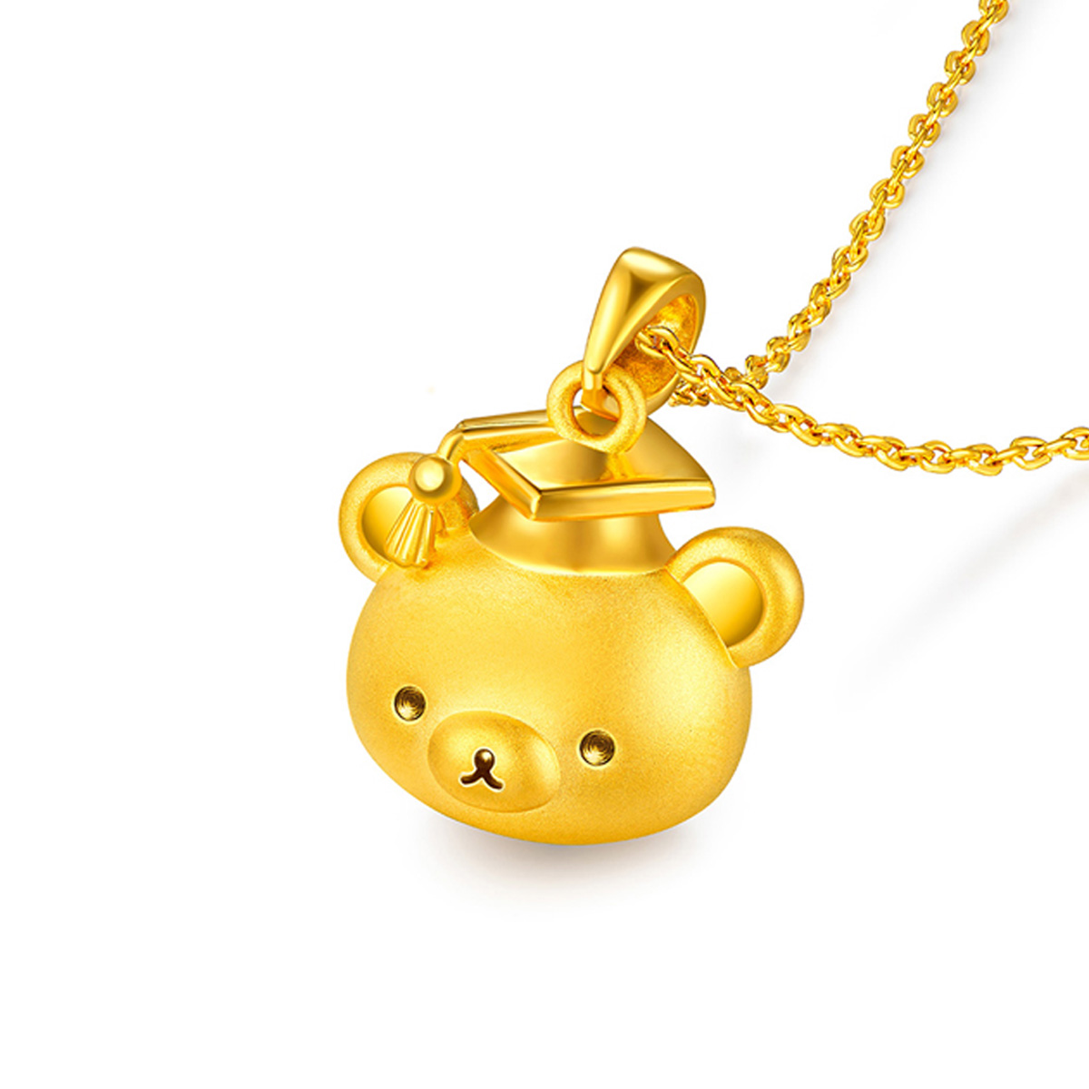 六福珠寶黃金吊墜 - "畢業造型"999足金吊墜(990黃金加硬技術)