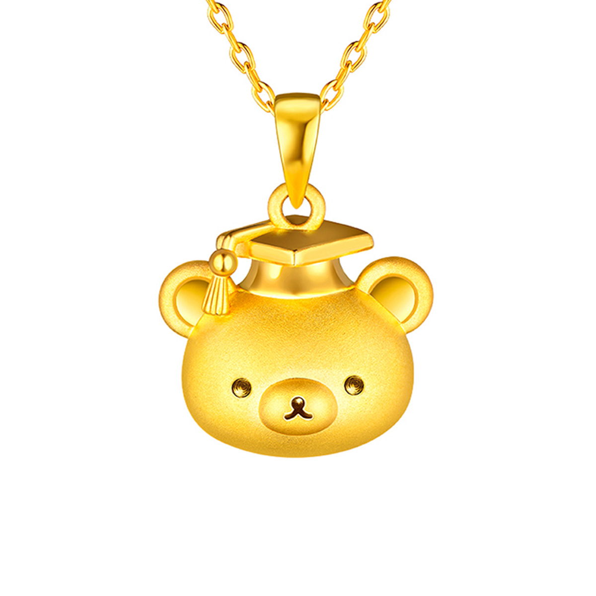 六福珠寶黃金吊墜 - "畢業造型"999足金吊墜(990黃金加硬技術)