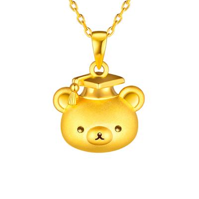 六福珠寶黃金吊墜 - "畢業造型"999足金吊墜(990黃金加硬技術)