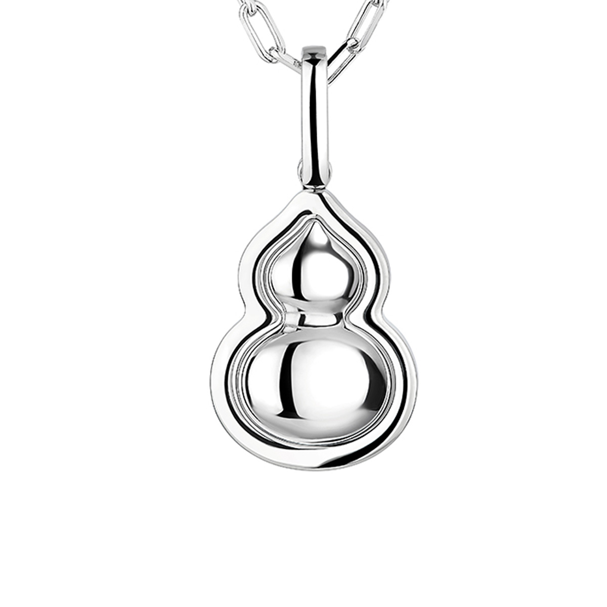 六福珠寶鉑金吊墜 - "浮光葫蘆"950鉑金吊墜