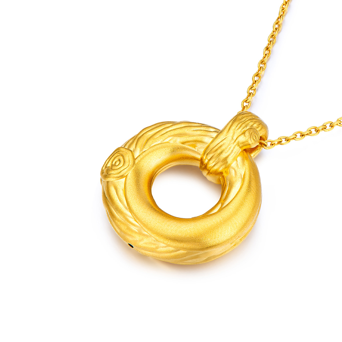 六福珠寶黃金吊墜 - "時光印記"999足金吊墜