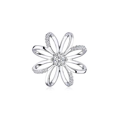 六福珠寶undefined - "小雛菊"18K金(白色)鑽石吊墜