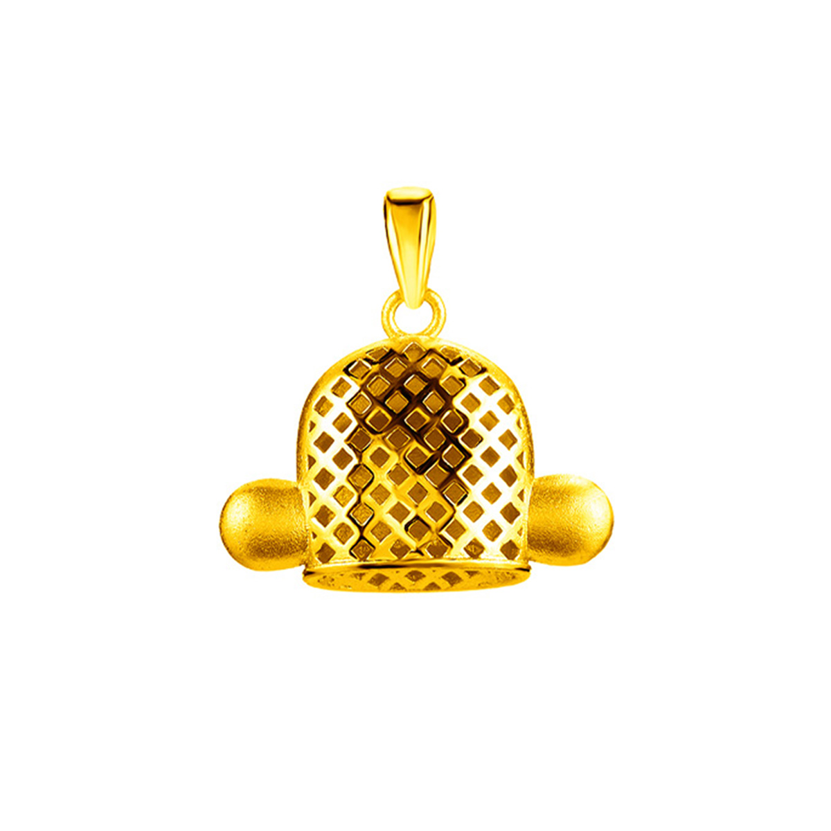 六福珠寶黃金吊墜 - "福祿官帽"999.9黃金吊墜