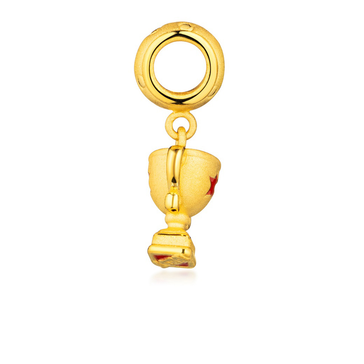 六福珠寶黃金吊墜 - 獎盃造型999足金琺瑯吊墜