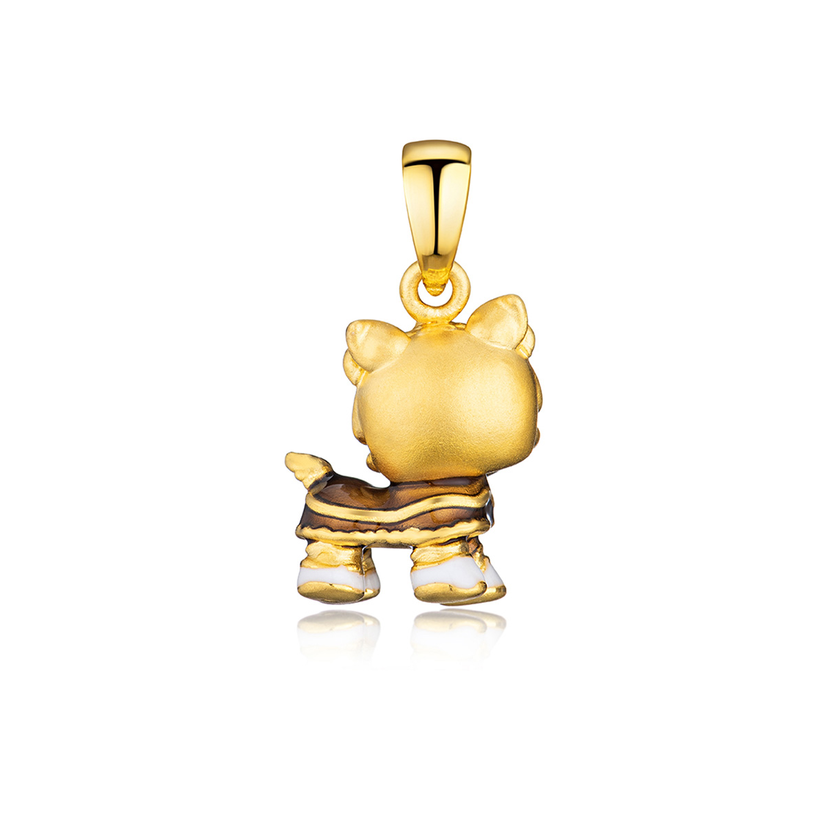 六福珠寶黃金吊墜 - "祈福雄獅–⻑壽褐獅"999足金吊墜
