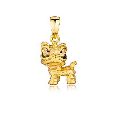 六福珠寶黃金吊墜 - "祈福雄獅–富貴金獅"999足金吊墜