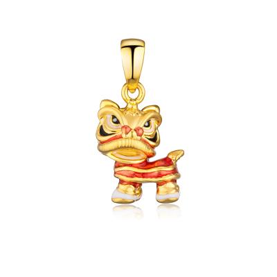 六福珠寶黃金吊墜 - "祈福雄獅–守護紅獅"999足金吊墜