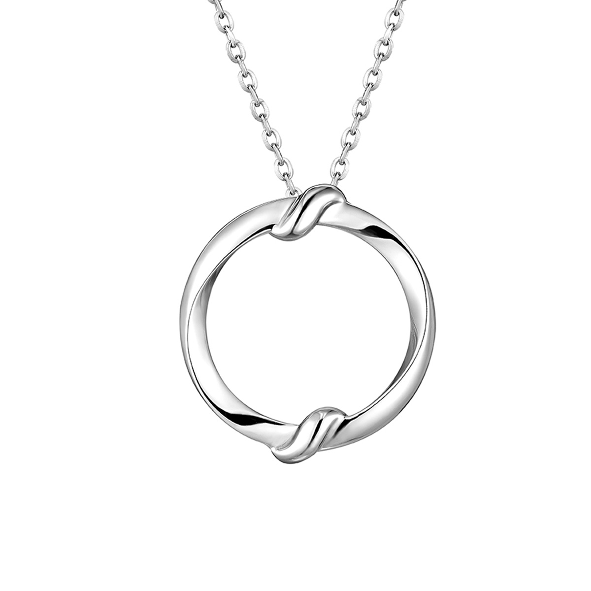 六福珠寶鉑金吊墜 - "環抱"950鉑金寶寶吊墜