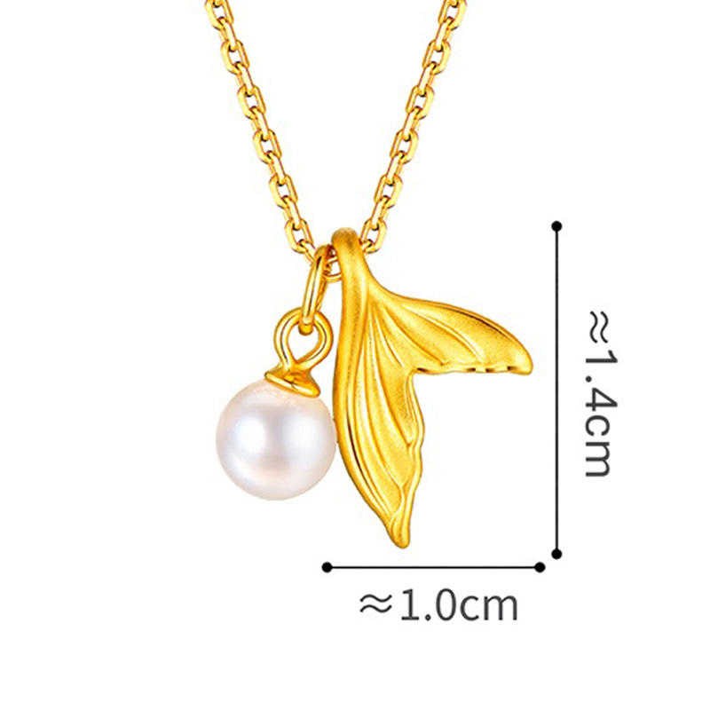 六福珠寶黃金吊墜 - "真愛魚尾"999足金吊墜