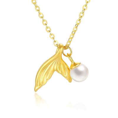 六福珠寶黃金吊墜 - "真愛魚尾"999足金吊墜