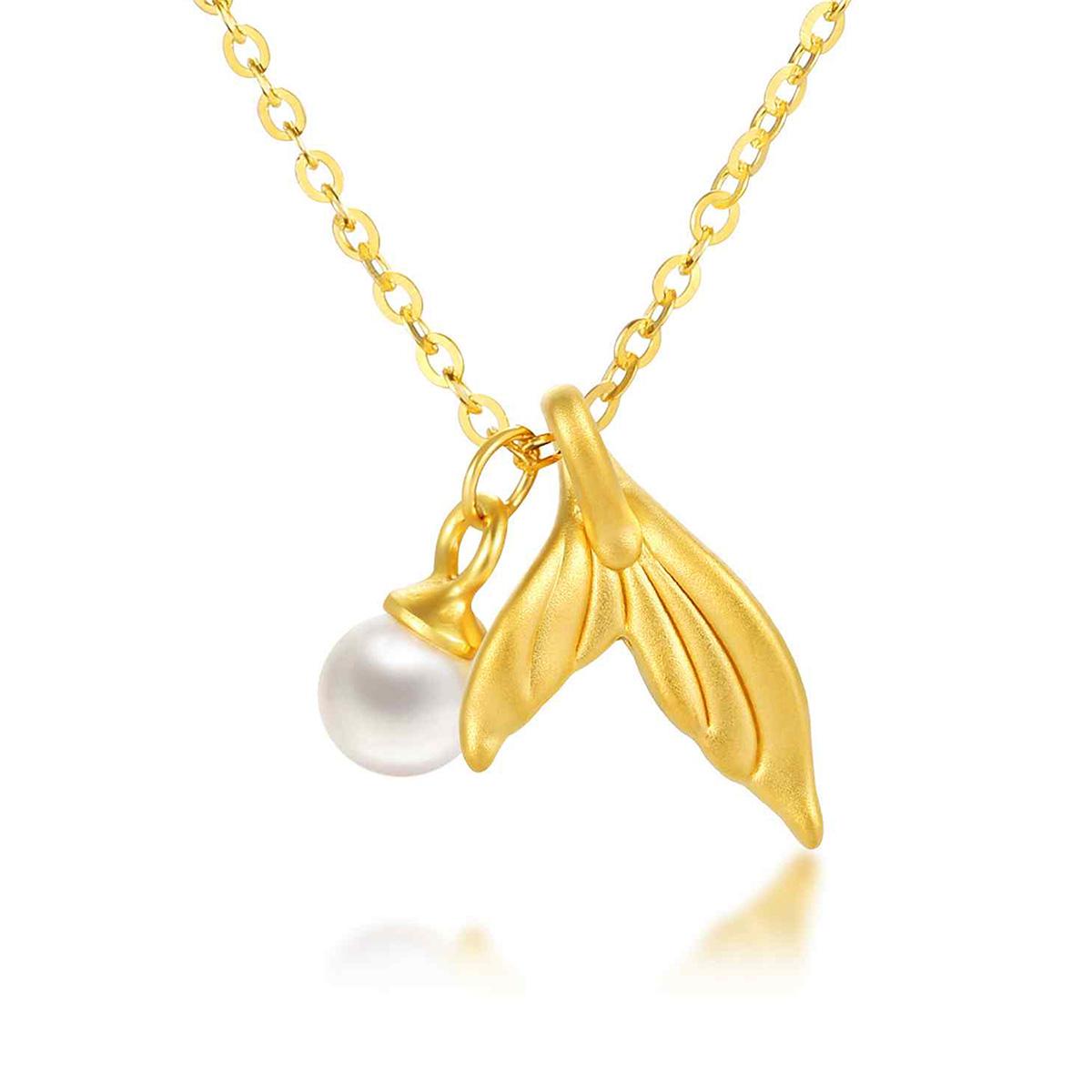 六福珠寶黃金吊墜 - "真愛魚尾"999足金吊墜