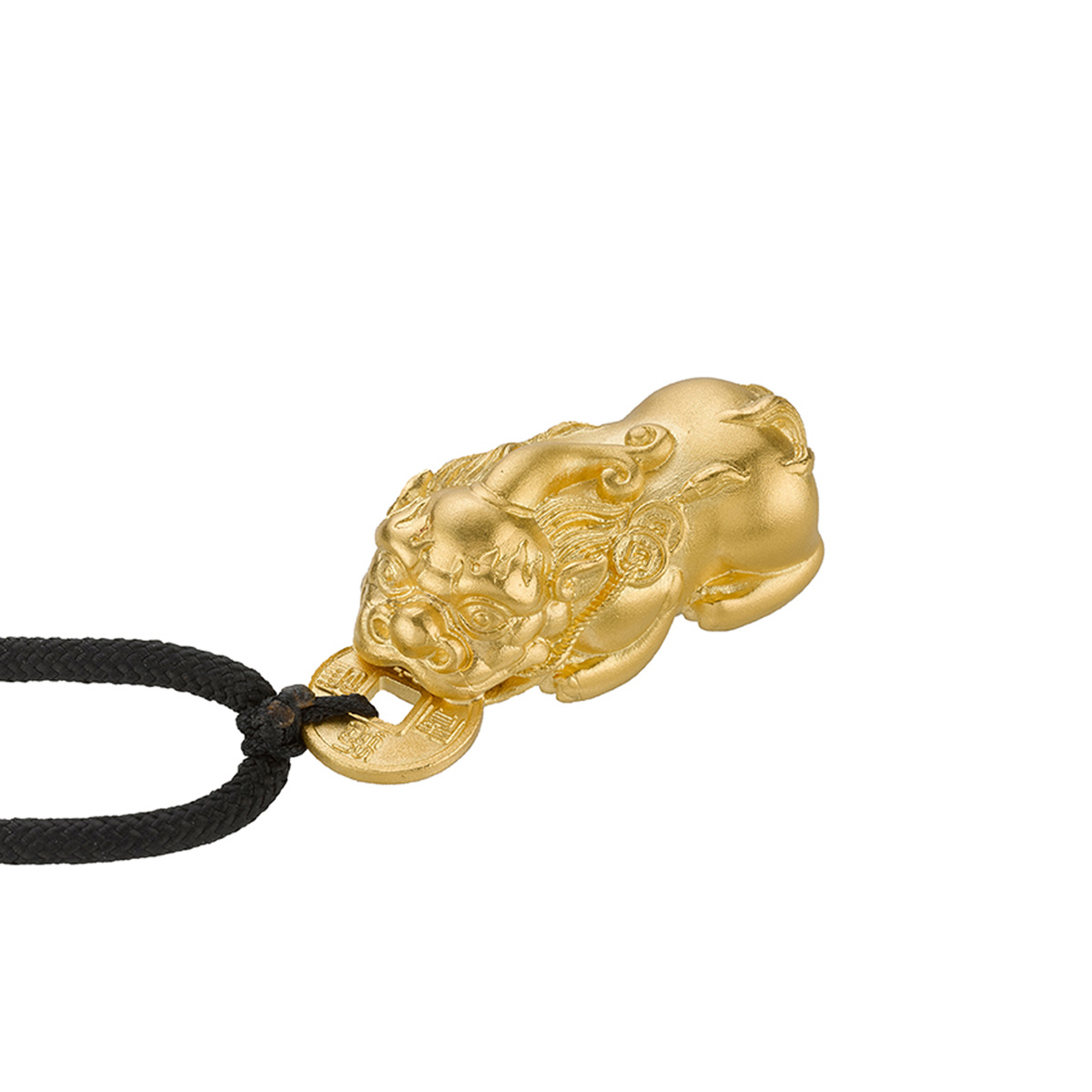 六福珠寶黃金吊墜 - “招財貔貅”999.9黃金吊墜連精美頸繩