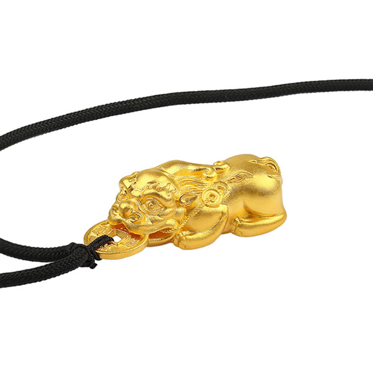 六福珠寶黃金吊墜 - “招財貔貅”999.9黃金吊墜連精美頸繩