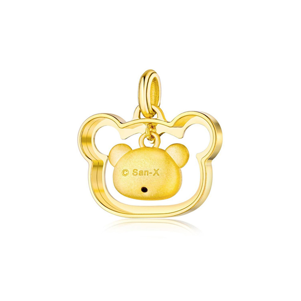 六福珠寶黃金吊墜 - "小熊頭像"Goldstyle•X999足金鑽石吊墜