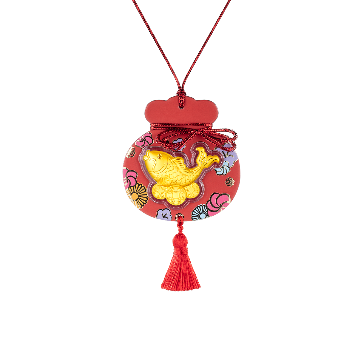 六福珠寶黃金工藝品 - "鯉魚吉祥"999.9黃金工藝品