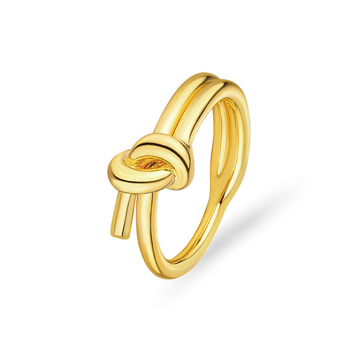 六福珠寶黃金戒指 - "簡夏"巧結造型990黃金戒指