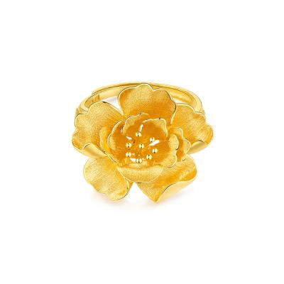 六福珠寶黃金戒指 - “天成佳偶”999.9黃金戒指