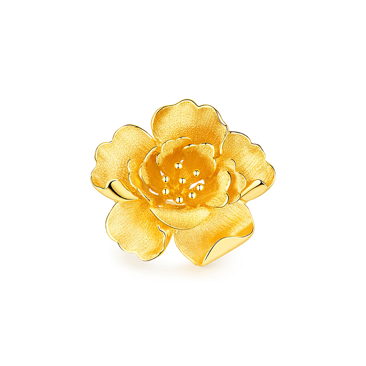 六福珠寶黃金戒指 - “天成佳偶”999.9黃金戒指