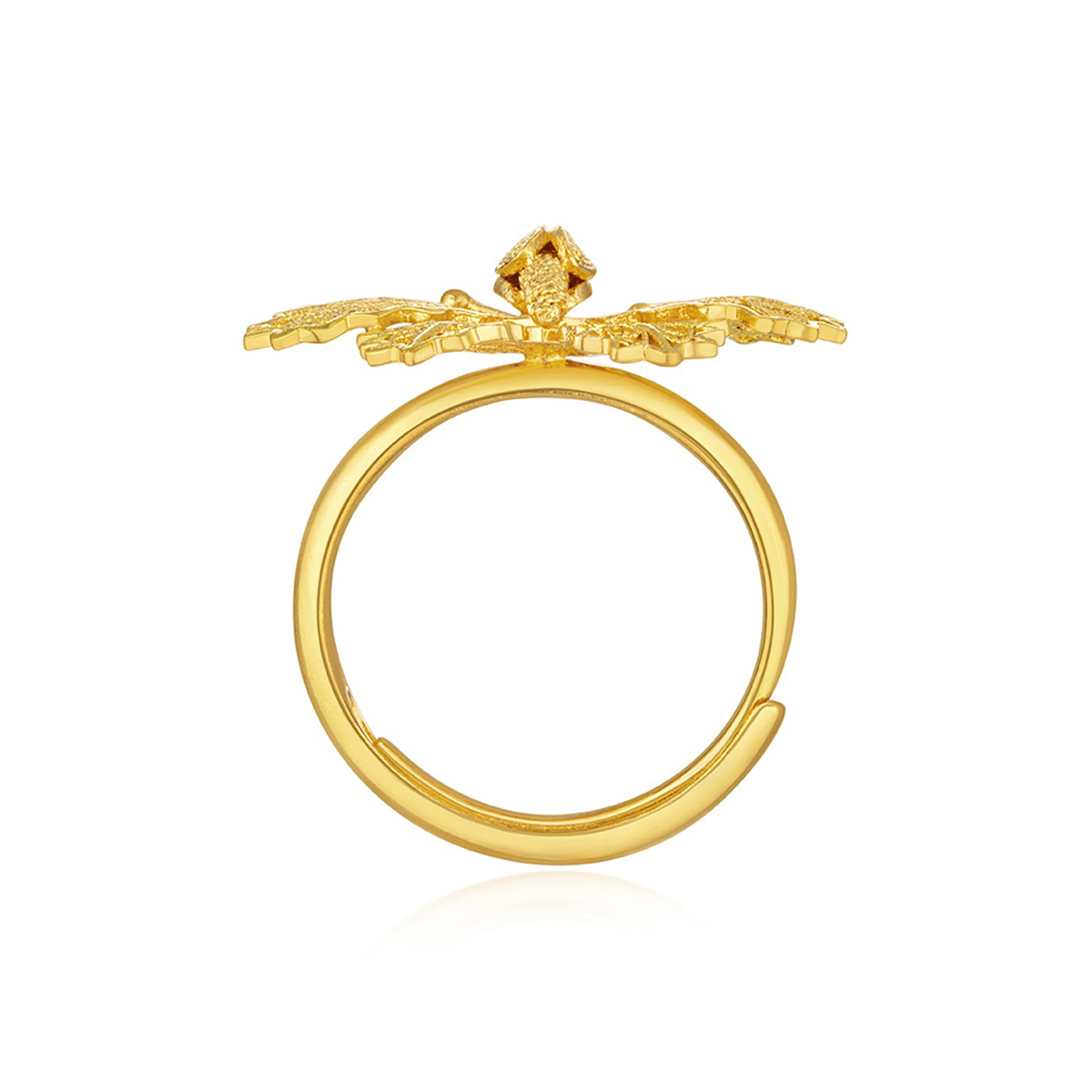 六福珠寶黃金戒指 - "福蝶"999.9黃金戒指