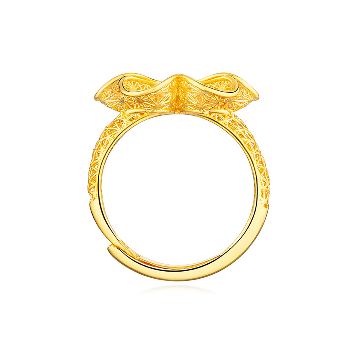 六福珠寶黃金戒指 - "櫻愛而生"999.9黃金戒指