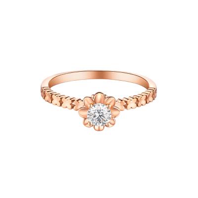 六福珠寶undefined - "花開"18K玫瑰金鑽石戒指
