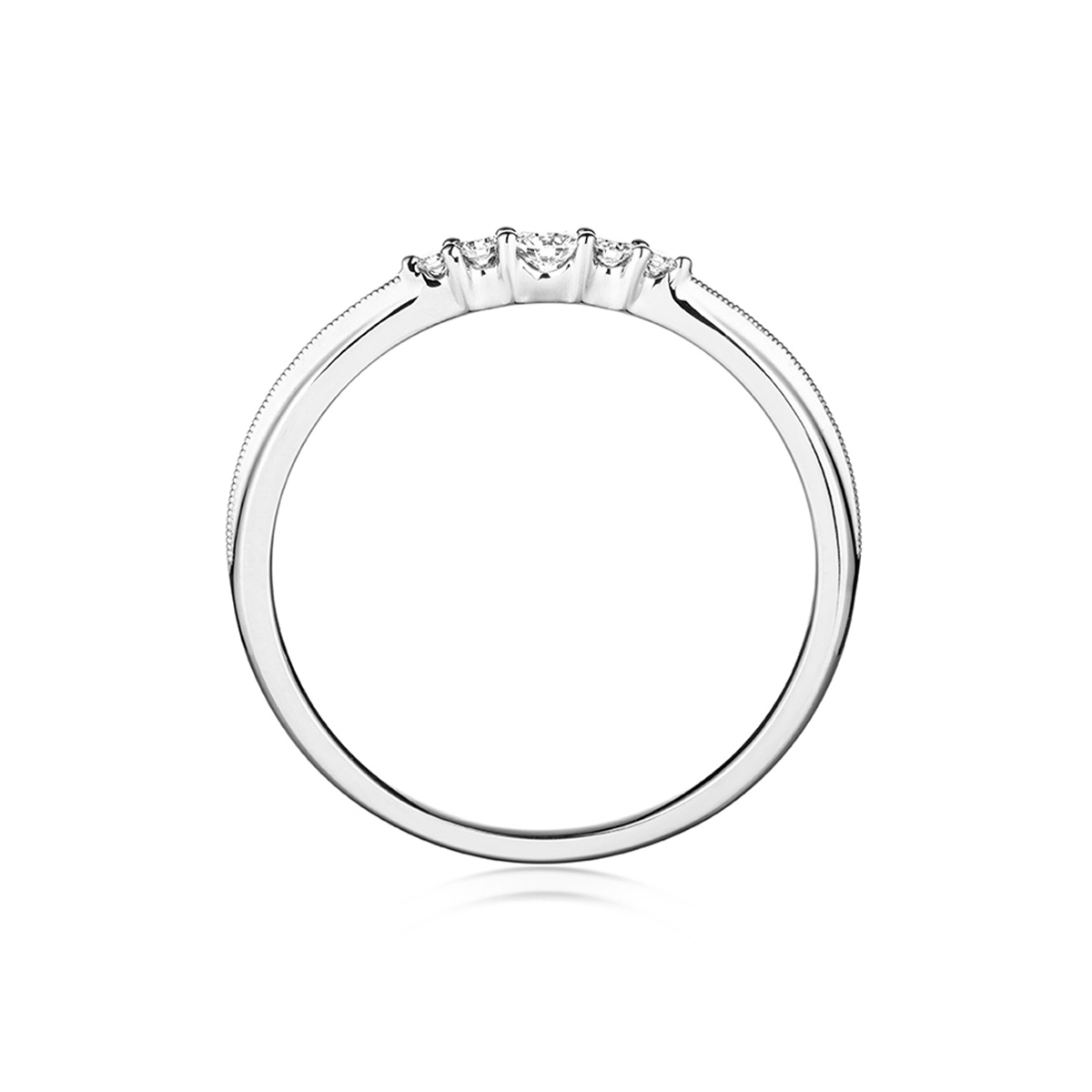 六福珠寶18K金戒指 - "指飾戒"復古戒臂設計18K金鑽石戒指-多色選擇