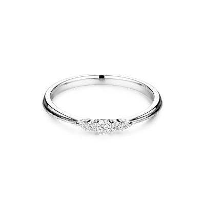 六福珠寶18K金戒指 - "指飾戒"復古戒臂設計18K金鑽石戒指-多色選擇