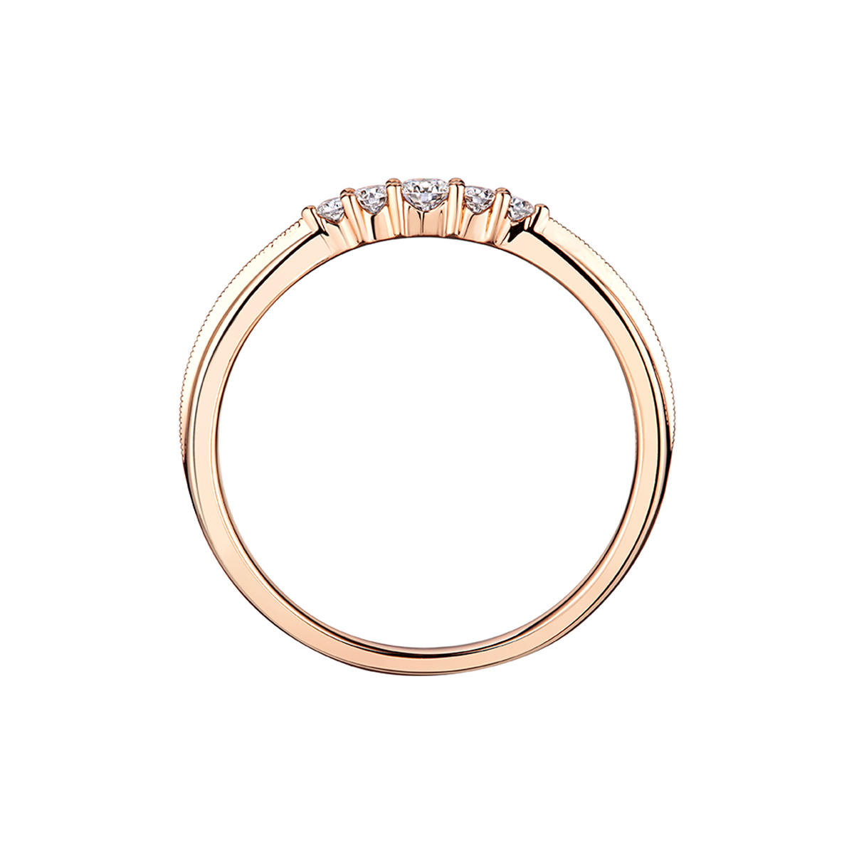 六福珠寶18K金戒指 - "指飾戒"復古戒臂設計18K金鑽石戒指-多色選擇