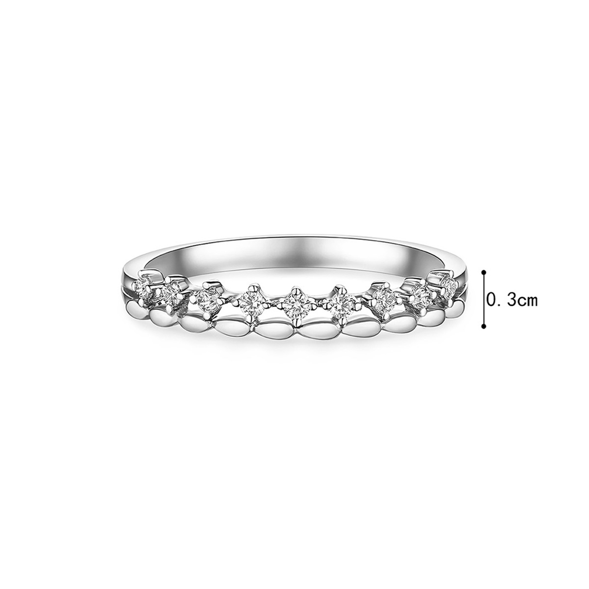 六福珠寶18K金戒指 - "專屬標記"18K金鑽石戒指-多色選擇