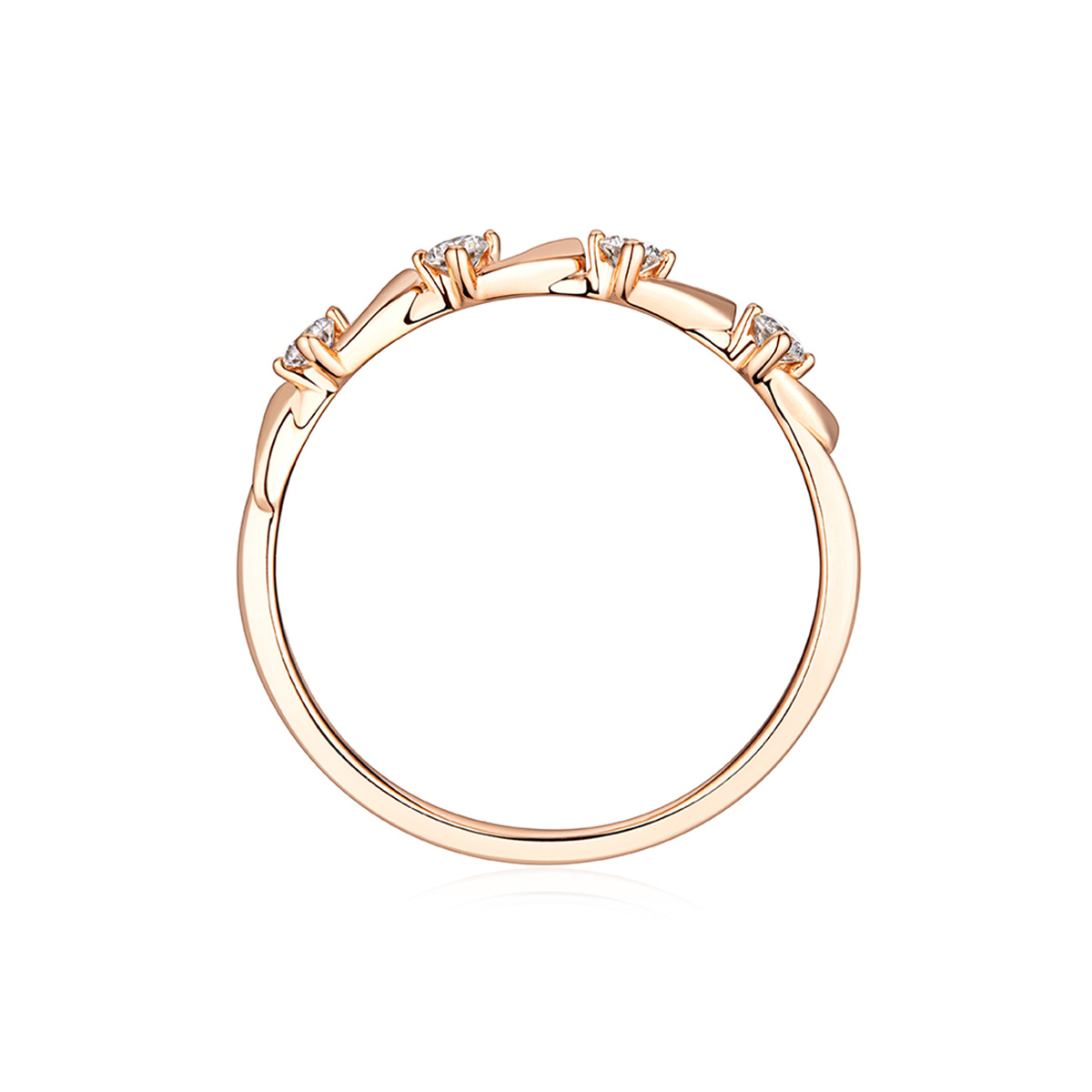 六福珠寶18K金戒指 - "指耀芳華"18K金鑽石戒指–多色選擇