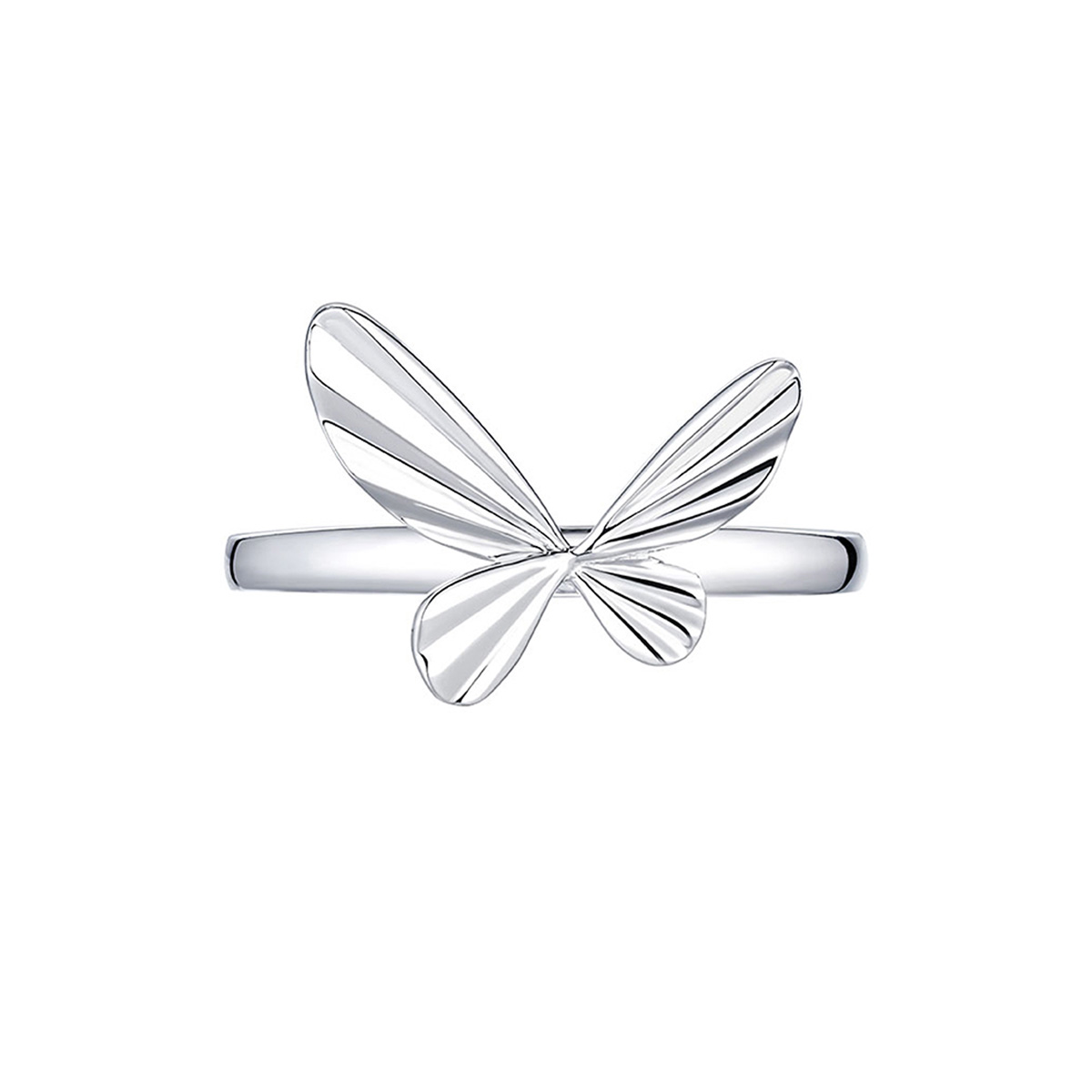 六福珠寶鉑金戒指 - "自由蝶影"950鉑金戒指