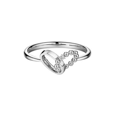 六福珠寶18K金戒指 - "寵心愛你-依偎"18K金鑽石戒指-多色選擇